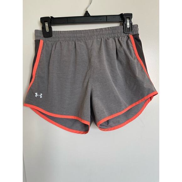 Athleta Pants - Under Armour UA Women's Speed Stride SM Pitch Gray Orange Shorts | Small (B42)